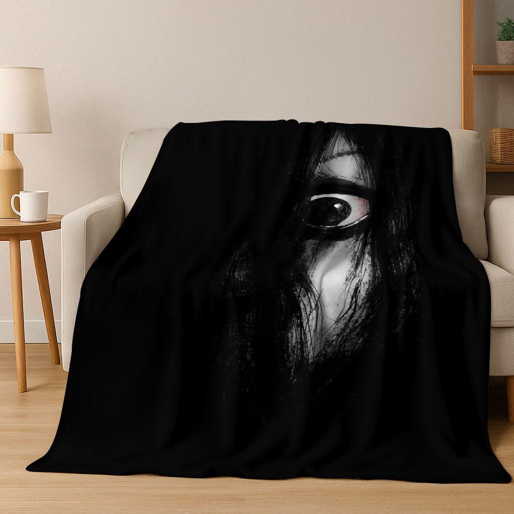 26 Style Terrifying Ghost Spirit Apparition Specter Gothic Flannel Blanket,Cozy Soft Throw Blanket for Home Bedroom Bed Sofa
