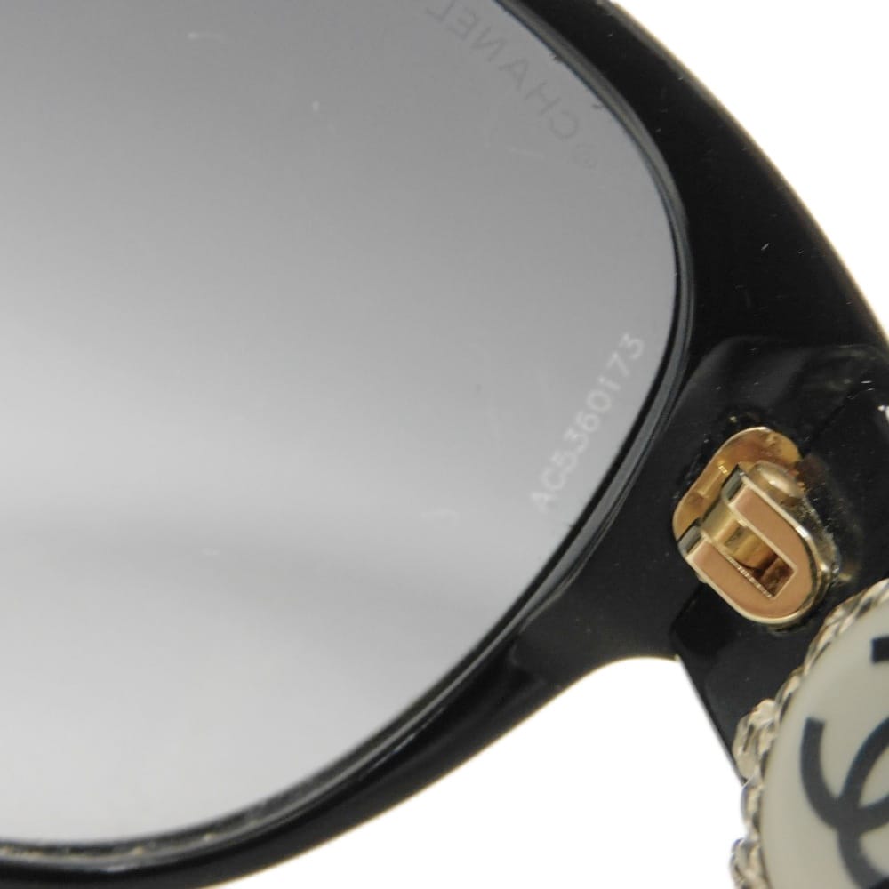 Used 10097 COCO Mark Butterfly Shape Eyewear 5192A c.622/3C 7968 Logo CC Mark Acetate Black Women's from Japan AUTHENTIC