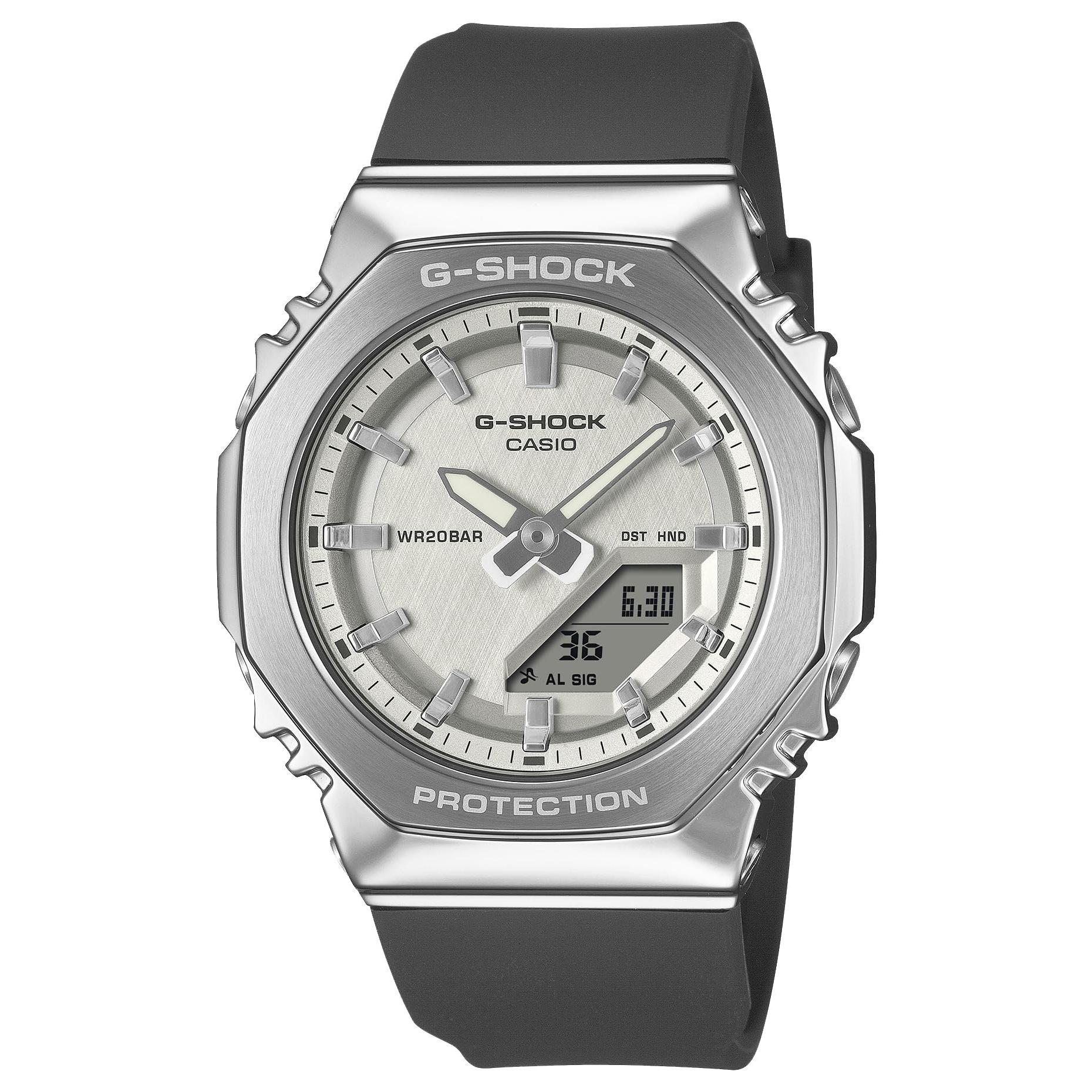 Casio G-Shock Women s Watch, Metal-Covered, Eco-Friendly Materials GM-S2110-1A7JF, Silver/White, Authentic Japan.