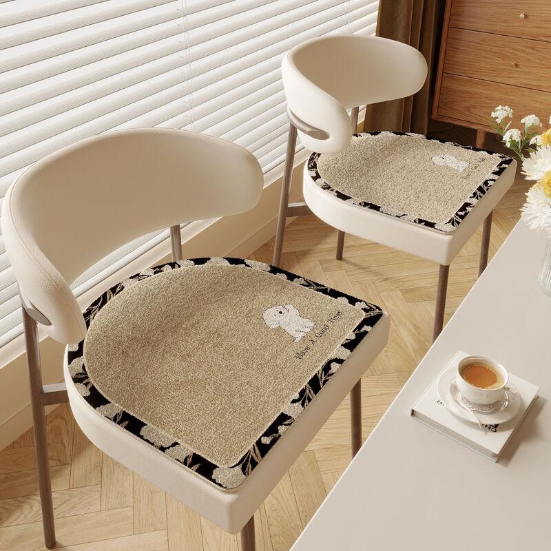 FuMaide Winter Cream Cashmere Dining Chair Cushions (2-Pack)