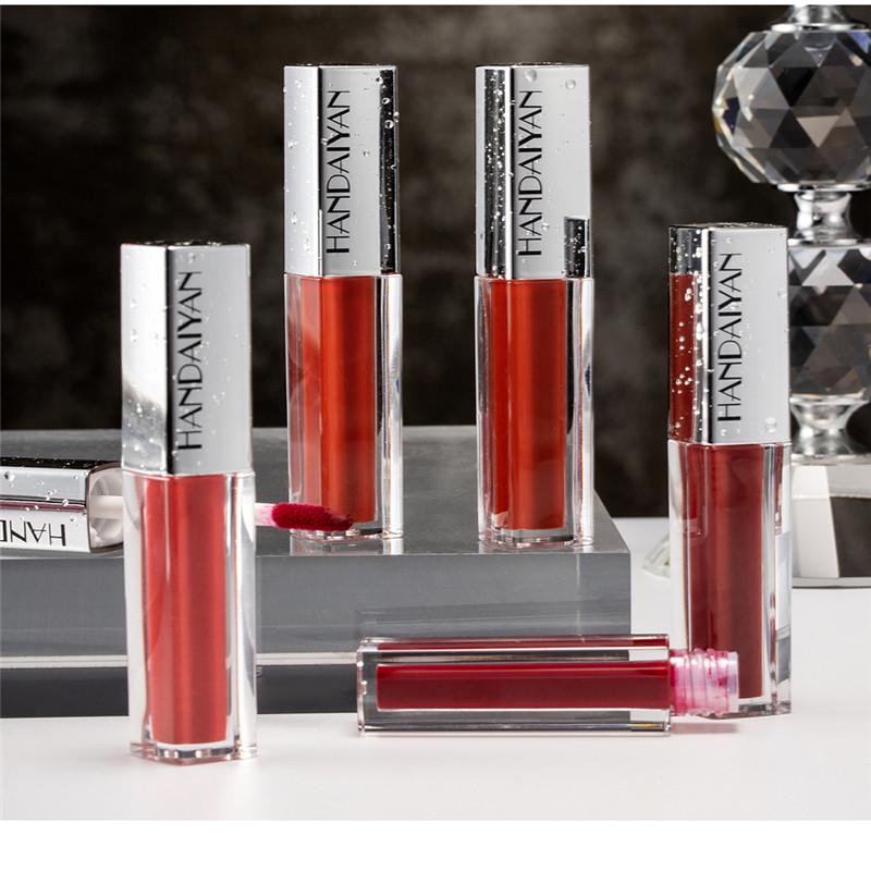 HANDAIYAN 12 Colors Lip Gloss Lce Cream Velvet Matte Lasting Moisturizing Lipstick Lip Glaze