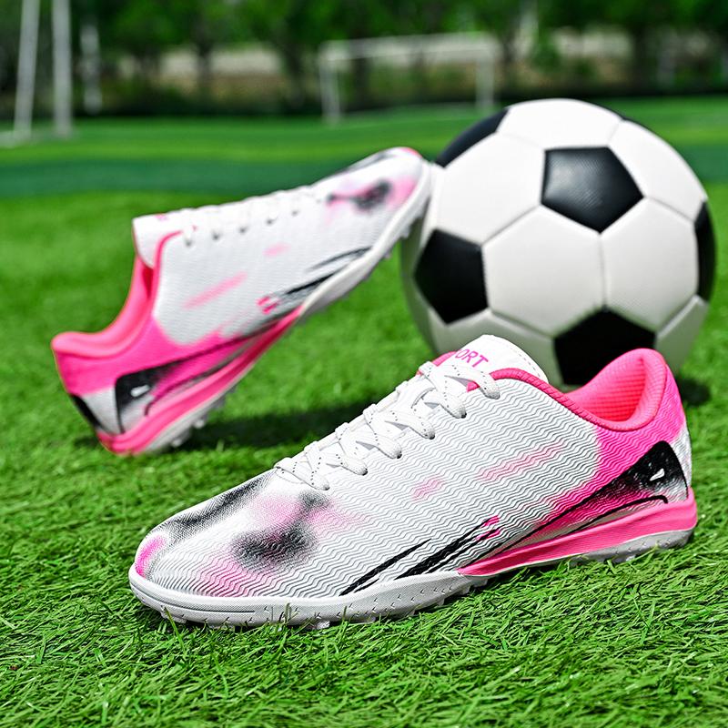 Men's Soccer Boots Turf Hightop Outdoor Indoor Football Shoes Sneaker TF Cleat Training Athletic for Youth