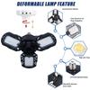 30/45/180W LED Garage Light E26/E27 Deformable Ceiling Light Warehouse Lighting Bulb with 5 Adjustable Panel Industrial LED Lamp