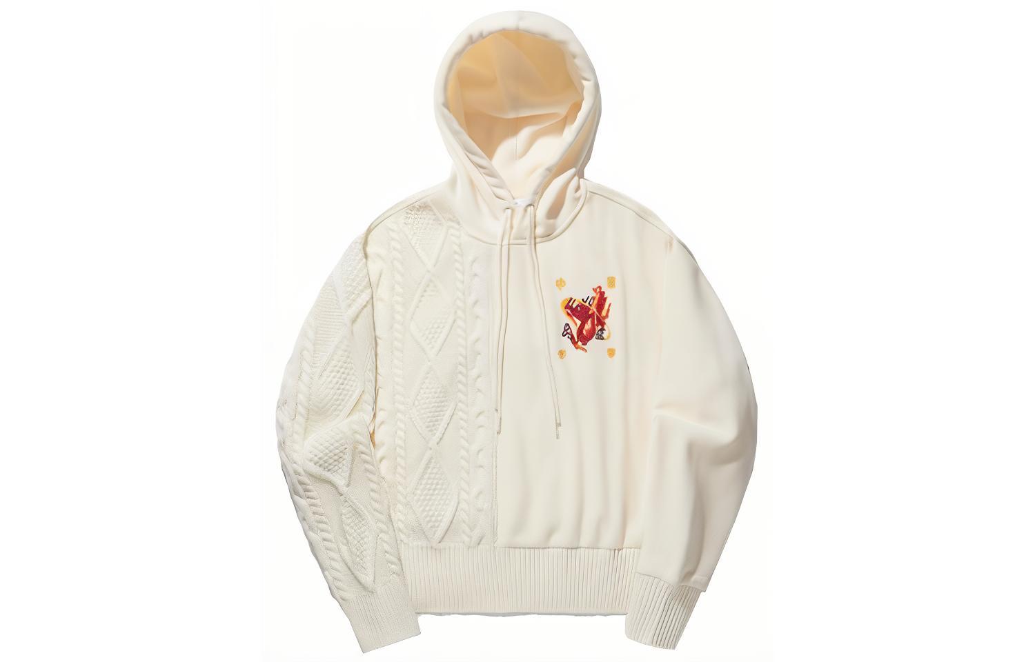 Li Ning Sweatshirts Women s Ecru Hooded Moderate Regular AWDU332-1 S