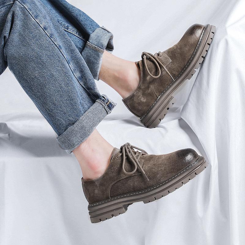 Spring and Autumn Men's Casual Shoes Low Top Martin Boots Breathable Versatile Labor Insurance Retro Tooling Big Head Shoes 4515-R