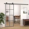 VidaXL Sliding Door with Hardware Kit Frosted Door Sliding Rail Door Stops Anti-jump Block 76x205 Cm 3152139