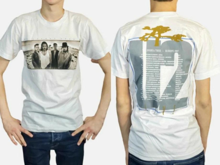 

2016 White U2 Rock Band Concert T-Shirt 1987 The Joshua Tree Europe Tour NWOT 4XL