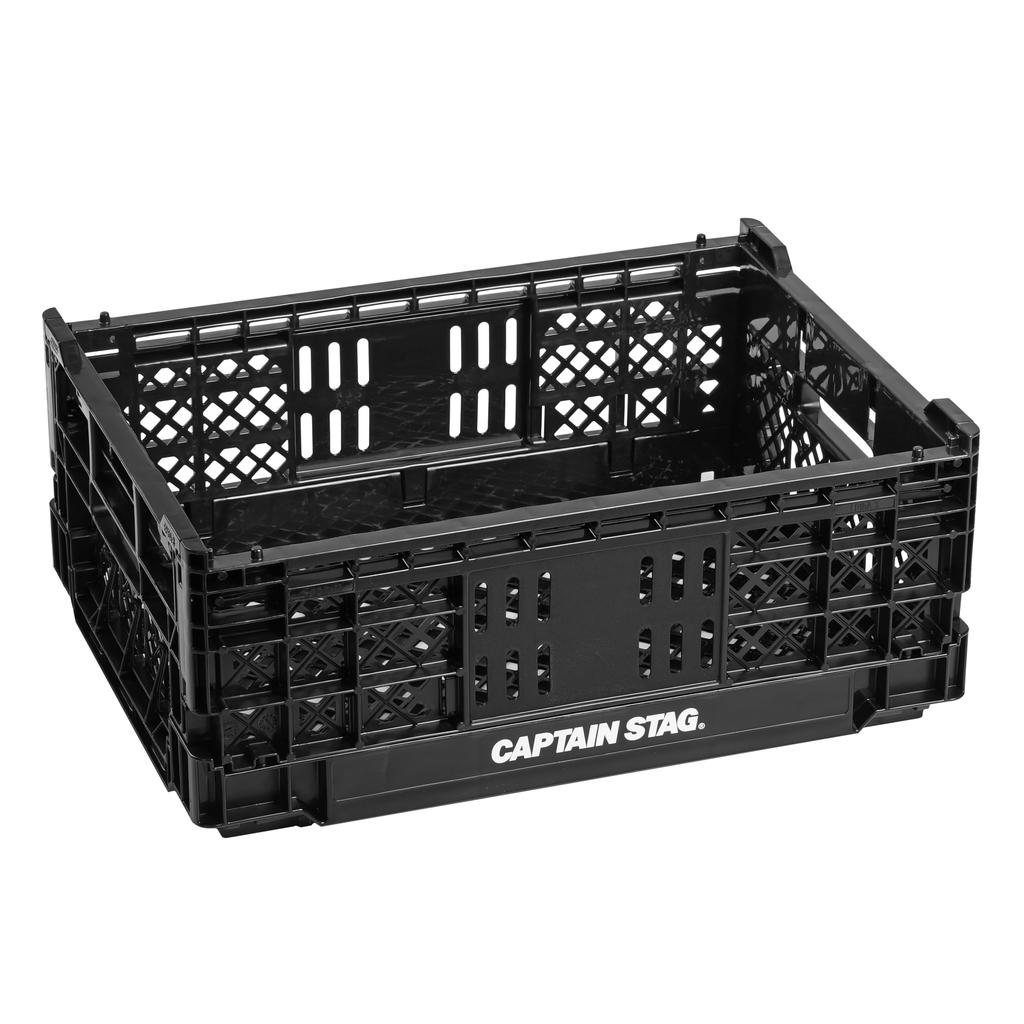Captain Stag Oricon Folding Container FD Mesh Container L Size Capacity Made In Japan Black (CAPTAIN STAG) 14.5L UY-7080