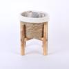 Floor Flower Stand, Heavy Pots Stable Rattan Basket, Smooth Surface Flower Stand for Indoor Outdoor Balcony