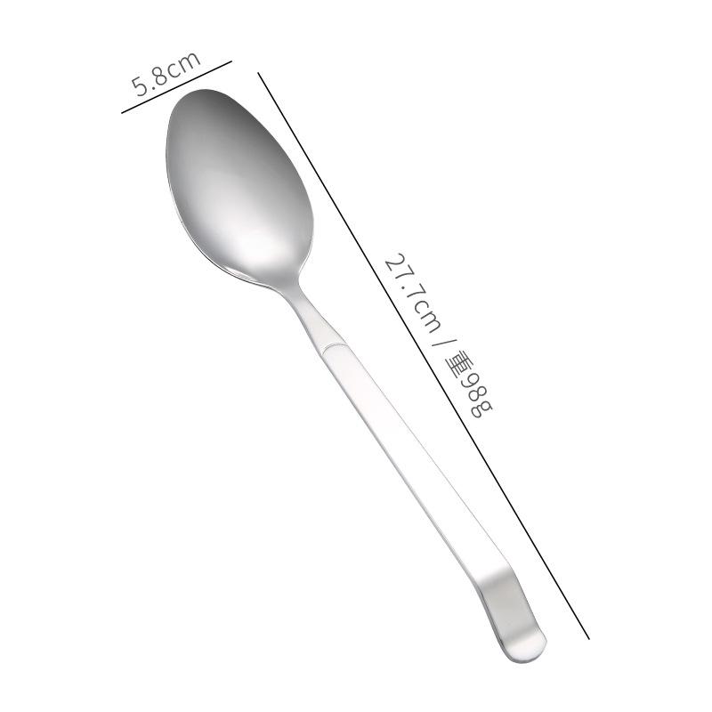 Stainless Steel Long Handle Wok Spoon: Slotted Serving Spoon for Buffet & Hotel Use