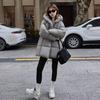 Beibei Cloud Light Luxury Hooded Down Jacket: Petite Mid-Length Puff Coat