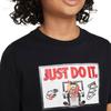 Nike Sportswear Letter Print Cartoon Anime Pattern Sports Short Sleeve T-Shirt Kids Tops Black FD3964-010