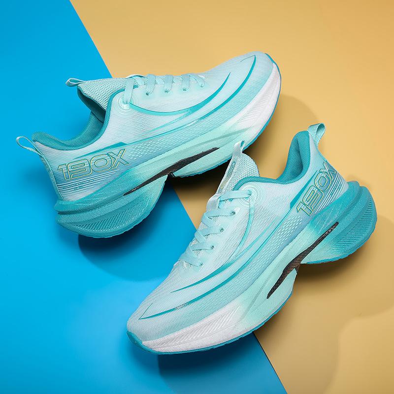 Running Shoes Professional Men's Real Explosion Shock-absorbing Fly-woven Mesh Shoes Breathable Soft-soled Trendy Shoes Racing Body Test