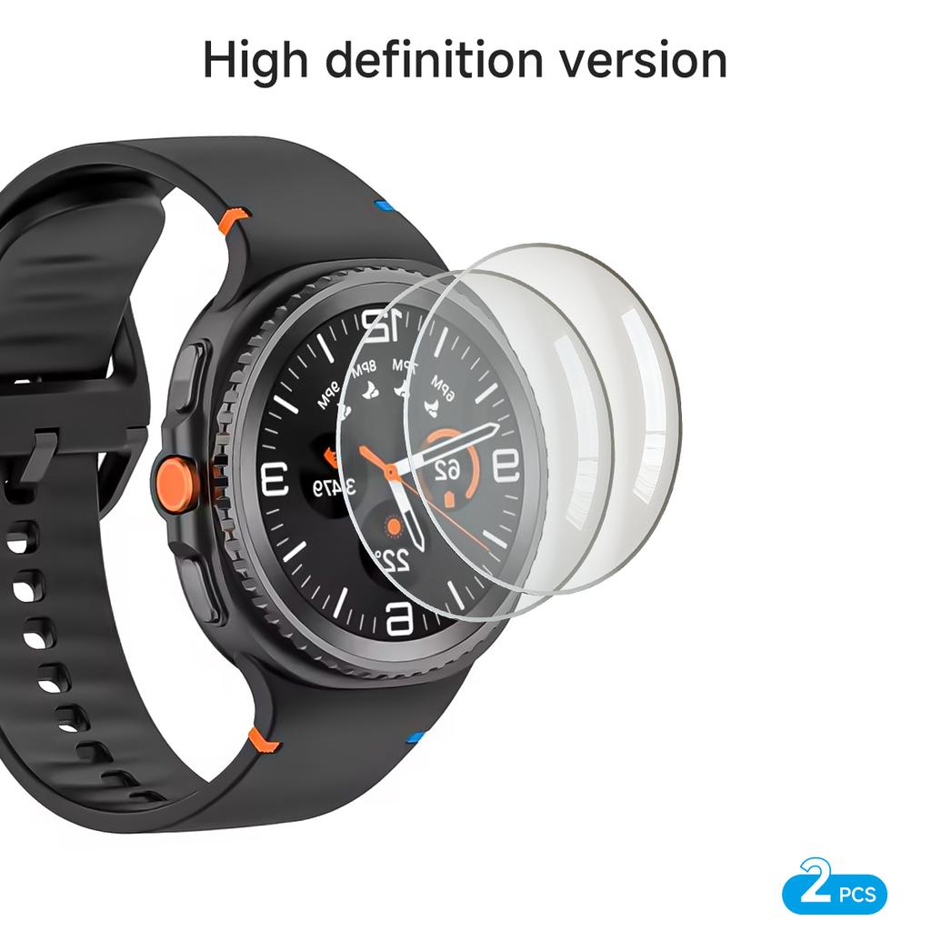 1-5PCS Screen Protector for Samsung Galaxy Watch 8 40mm 44mm Classic 9 HD tempered glass film+Eye-protection purple light