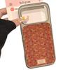 Retro style brown bottom small floral application Apple 16/17pro mobile phone case IP15 Epoxy water condensation 14 niche 13 sets