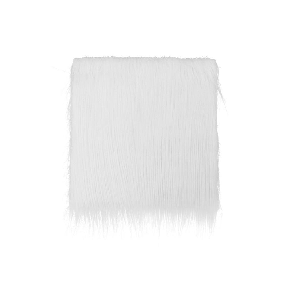 

25x25cm Faux Fur Fabric DIY Craft Making Beard Making Fabric Long Hair Fabric Pile Texture Animal Suit Material Cosplay Costumes белый
