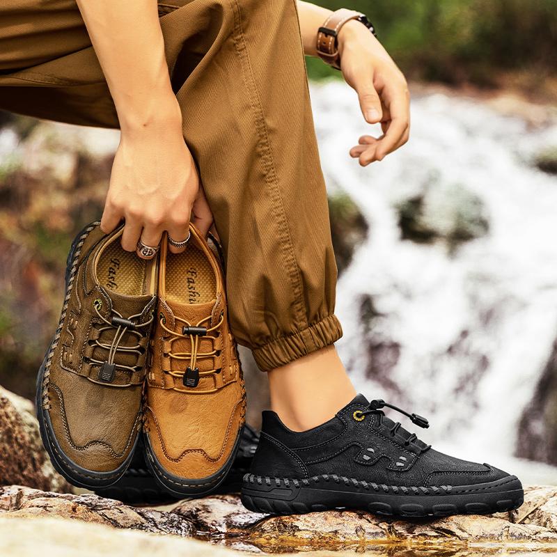 Męskie skórzane trampki, ręcznie robione buty codzienne