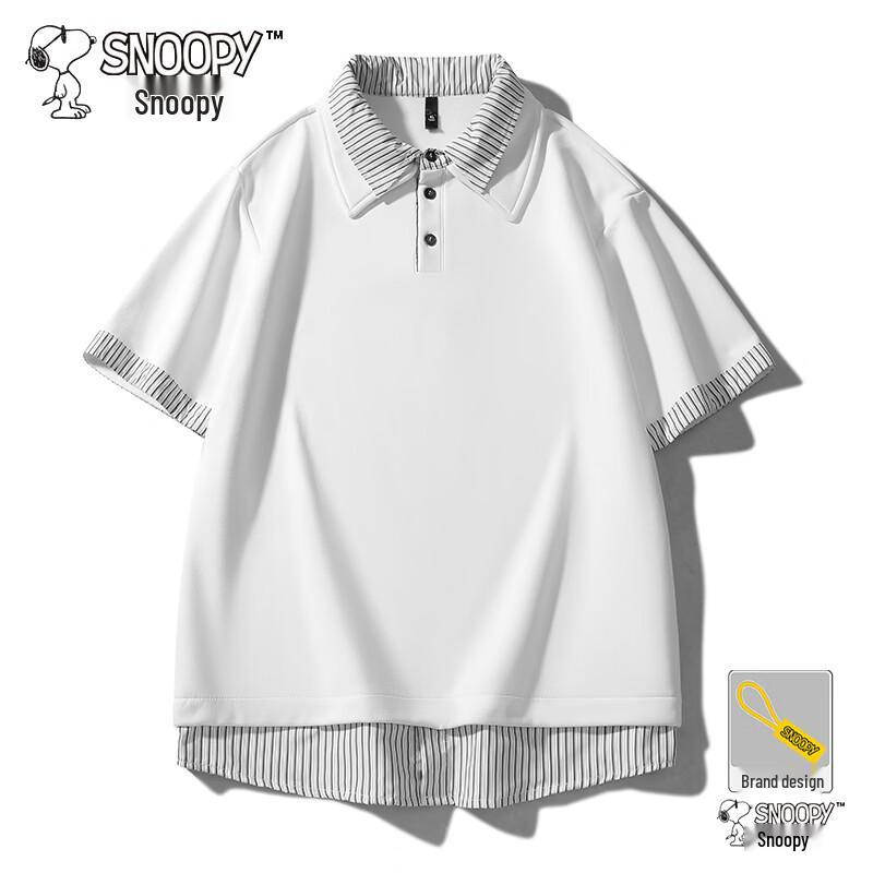 Snoopy Men s Summer Loose Short Sleeve T-shirt 6XL