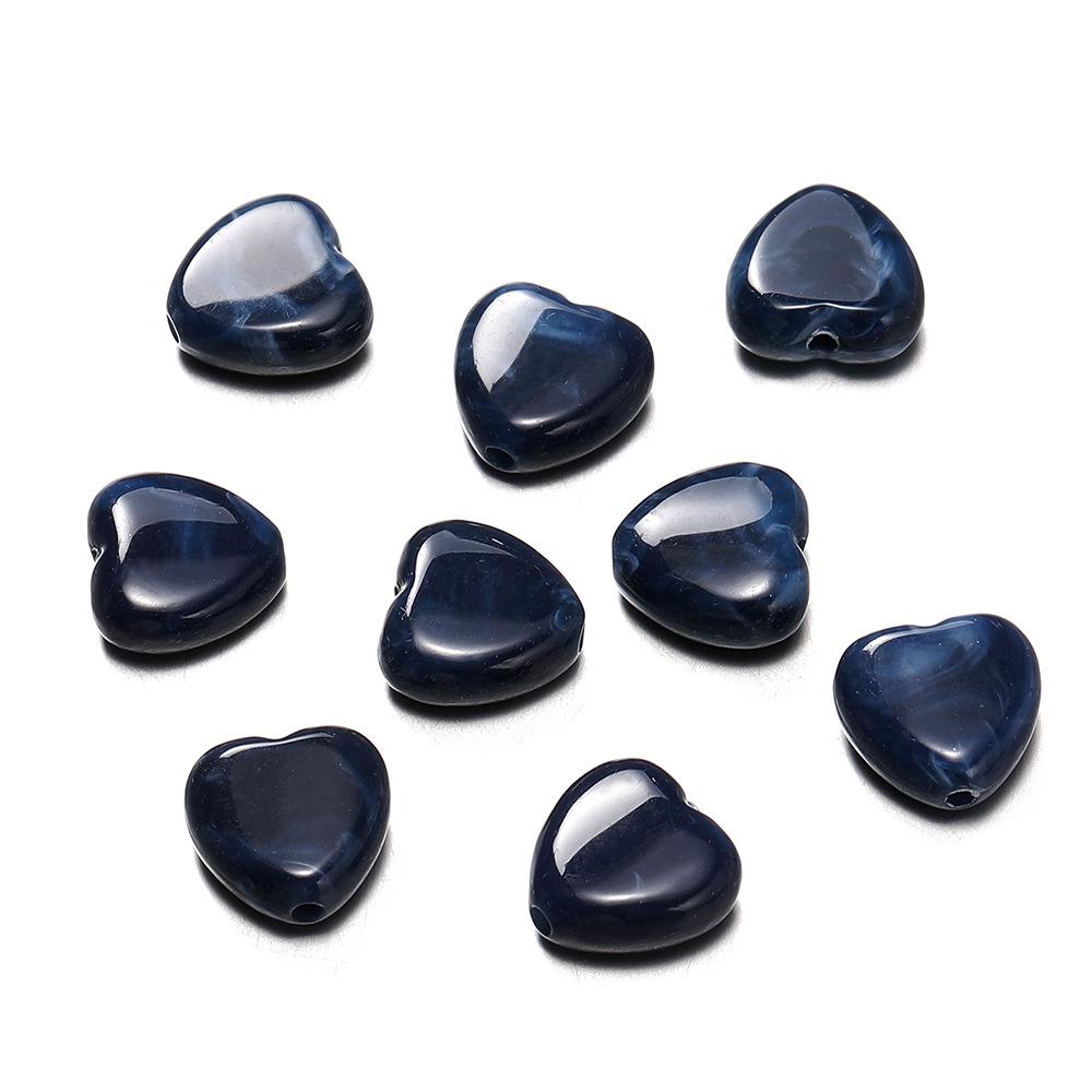 20pcs 14mm Heart Shape Sweet Acrylic Texture Plastic Loose Beads Jewelry Making DIY Crafts Findings Accessories Material