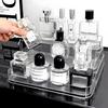 Acrylic Desktop Perfume & Cosmetics Storage Rack with Transparent Display Ladder
