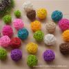 5cm White Rattan Wicker Ball for Decorative Ikebana, Aromatherapy, and Home String Curtains