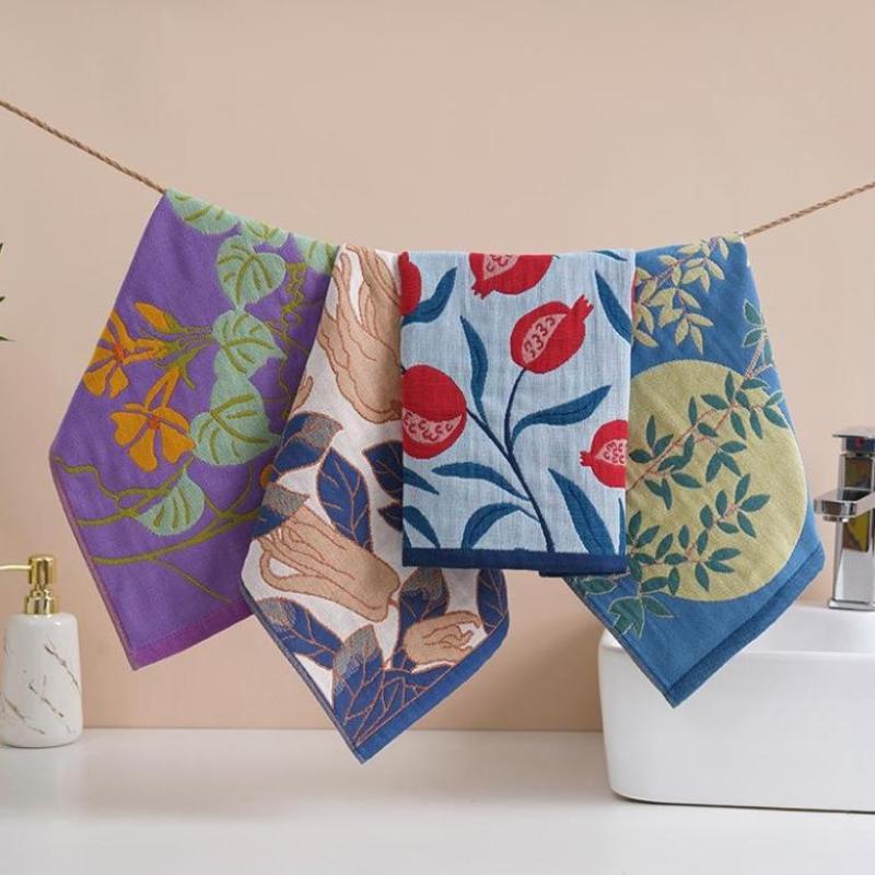 34X40Cm Large Hand Towel Kitchen Towel 4Layer Cotton Gauze Pure Cotton Dish Cloth Quick Dry Decorative Tea Towel Home Restaurant