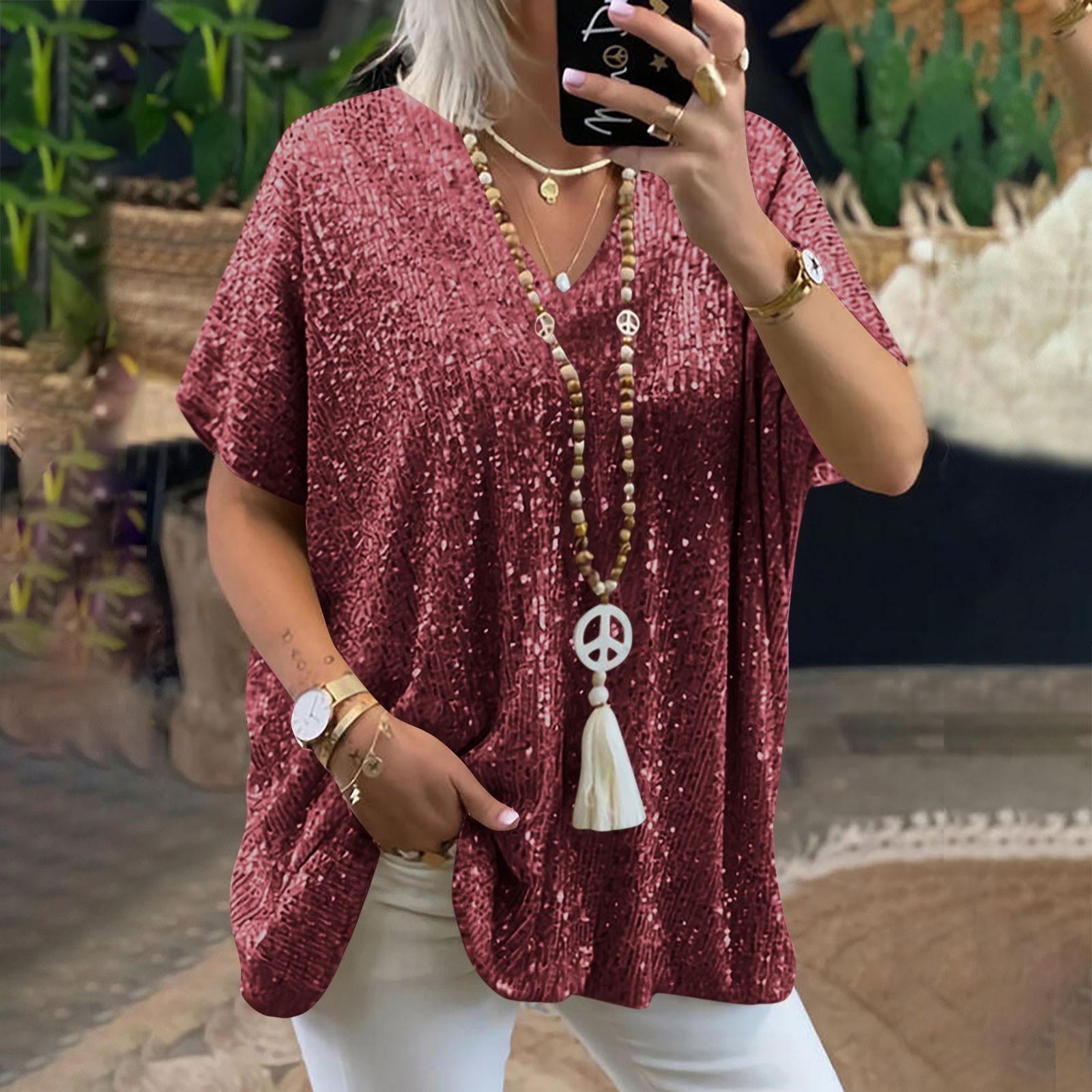 

Блестящие майки для женщин без рукавов блестящие рубашки для вечеринок футболка с пайетками XL винный