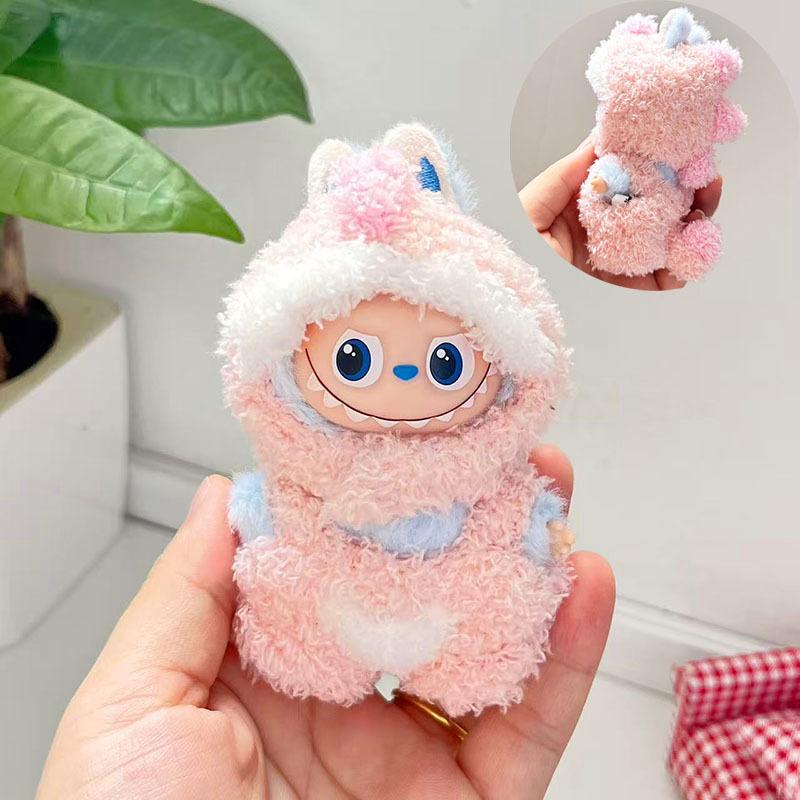 Mini Version 4.0 Vinyl Face Plush Blind Box Doll Clothes Christmas Set Small Nose Gaga Heart Bottom Password