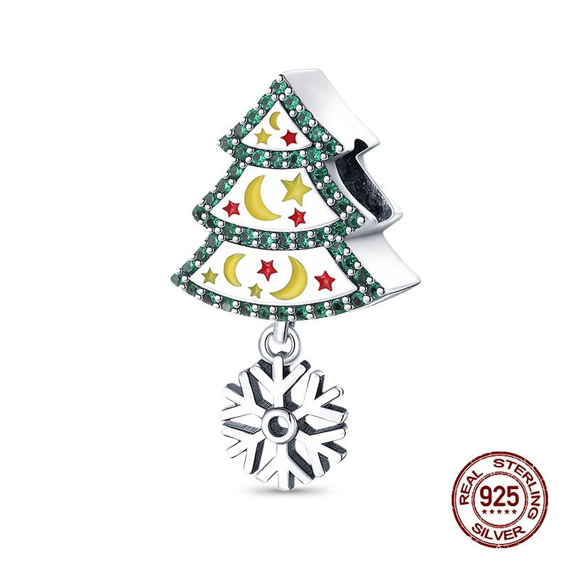 Winter Charms Copper Elk Bear Santa Claus Charms Beads Fit Original Bracelets For Women Diy Festival Jewelry Gifts