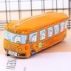 

Cute Cartoon Bus Pencil Case Large Capacity Pen Bag for Students School Stationery Storage Korean Style Creative Design помаранчевий