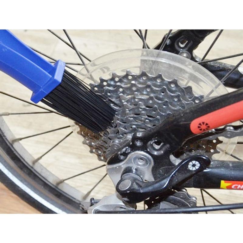 Bike Chain Brush Cycling Bicycle Wheel Scrubber Cleaning Care Tool For Chains Plates Flywheels