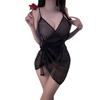 Sex lingerie pure perspective adult sexy pajamas slit hot tempting lace-up sex pajamas uniform woman