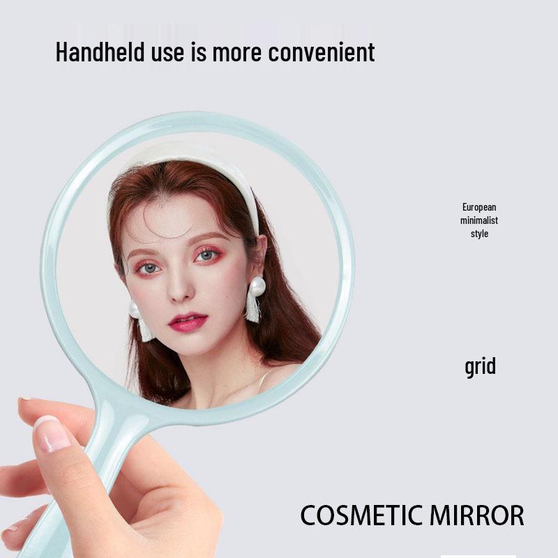 Portable Double-Sided Makeup Mirror with Magnifying Side and Printed Logo