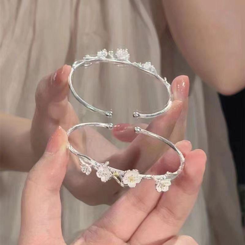 Sansheng III Cherry Blossom Bracelet Female Student Niche Fresh Versatile Bracelet New for Girlfriend
