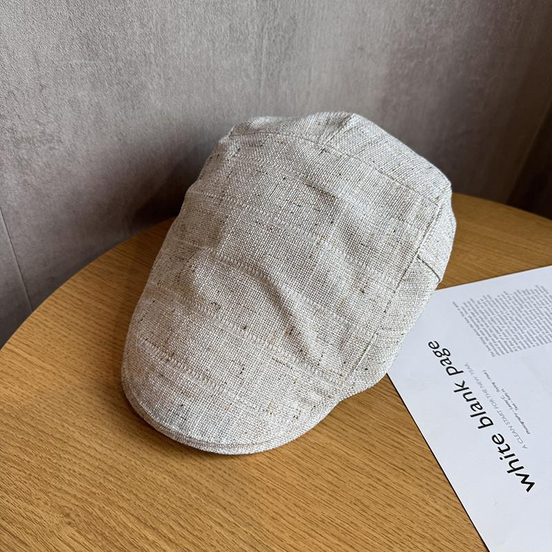 Cotton Linen Cap With Breathable Sunshade For Summer Commuting Men Women