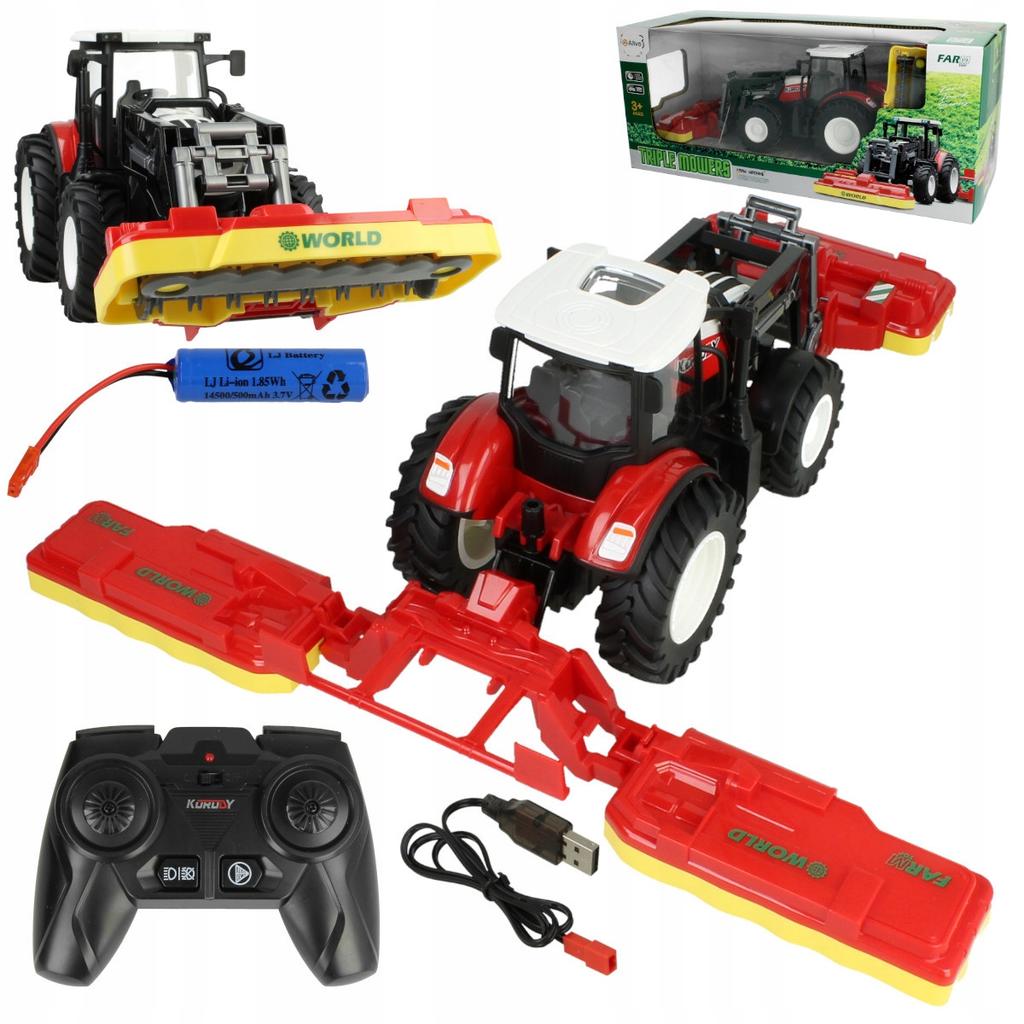 [PACZB] Zdalnie Sterowany Traktor LED z Kosiarkami Trawnikowymi Z3241