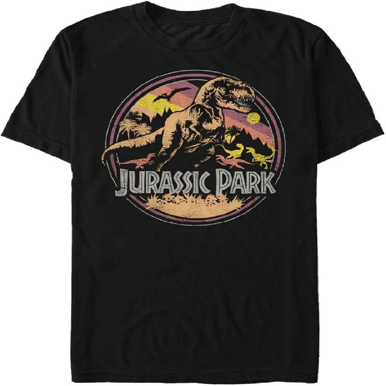 Jurassic Park Men s Big & Tall Jurassic Circle T-Shirt XXXXXL разноцветный