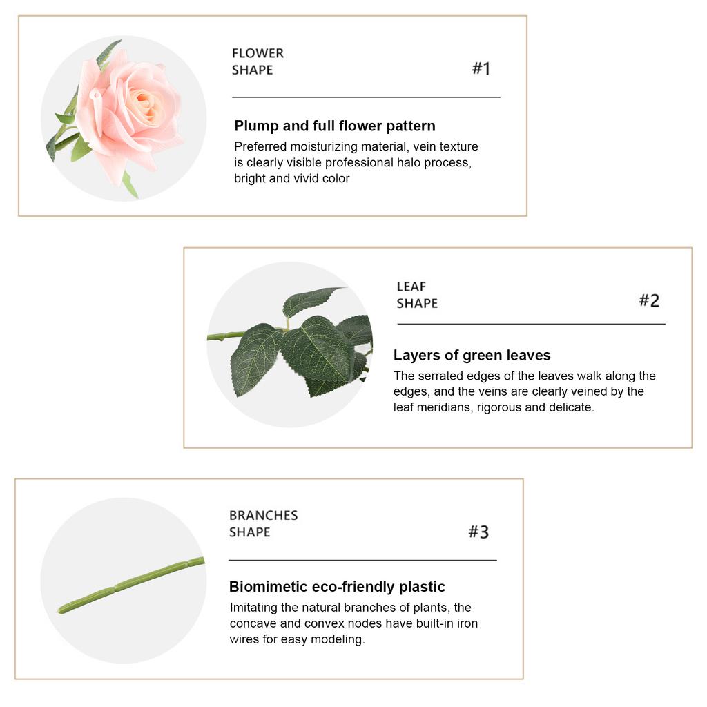 Moisturizing Rose Simulation Flower Artificial Rose Flower Wedding Garden Decoration