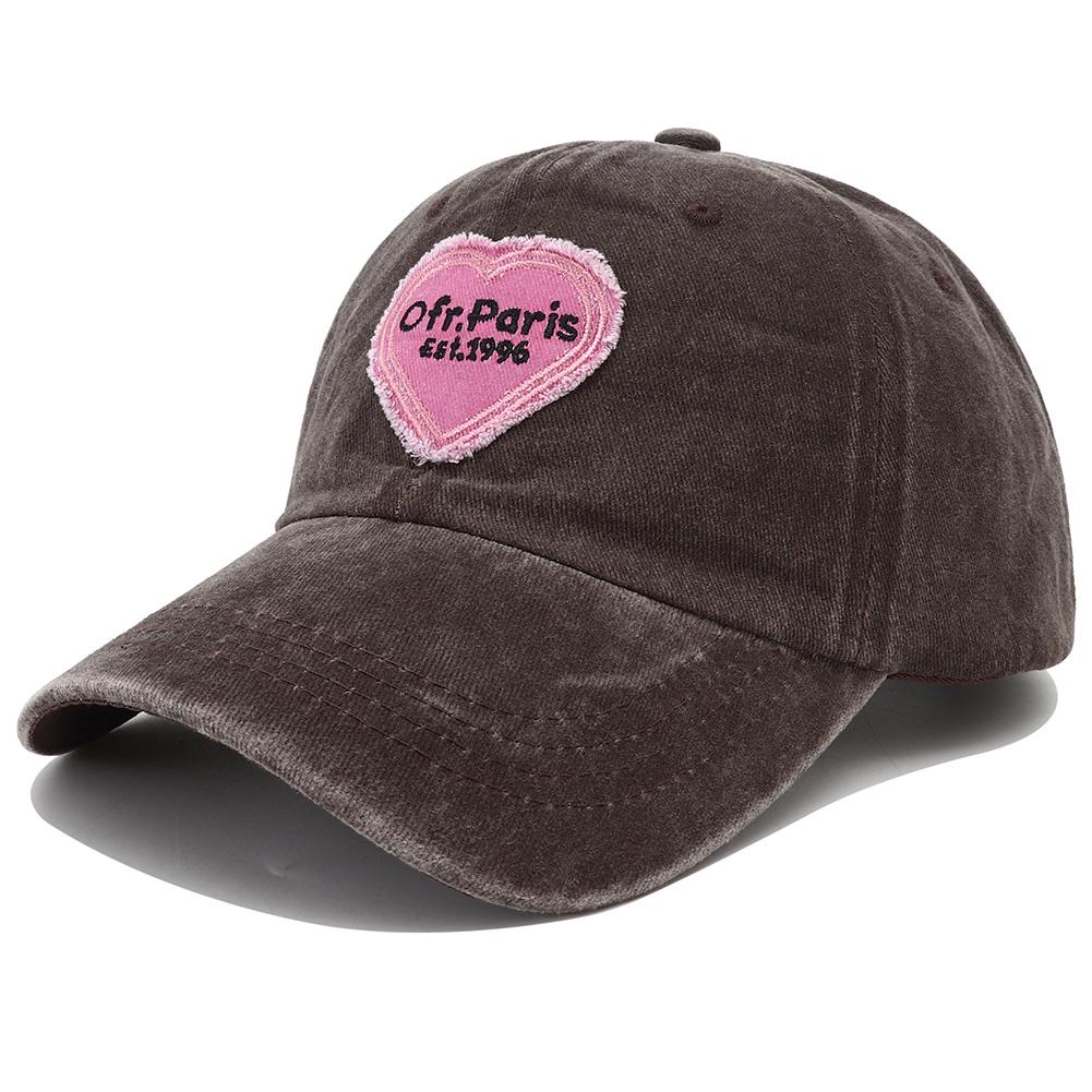 

Unisex Womens Love Heart Embroidered Black Pink Baseball Cap For Women Snapback Hat Washed Cotton Hats Men Gorras Beisbol Hombre