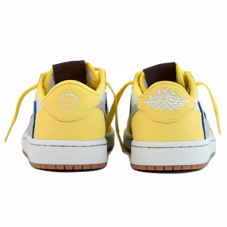 Travis Scott x Jordan Air Jordan 1 Low Vintage Basketbalové boty Dámské Kanárkově žluté DZ4137-700(Tým96-)