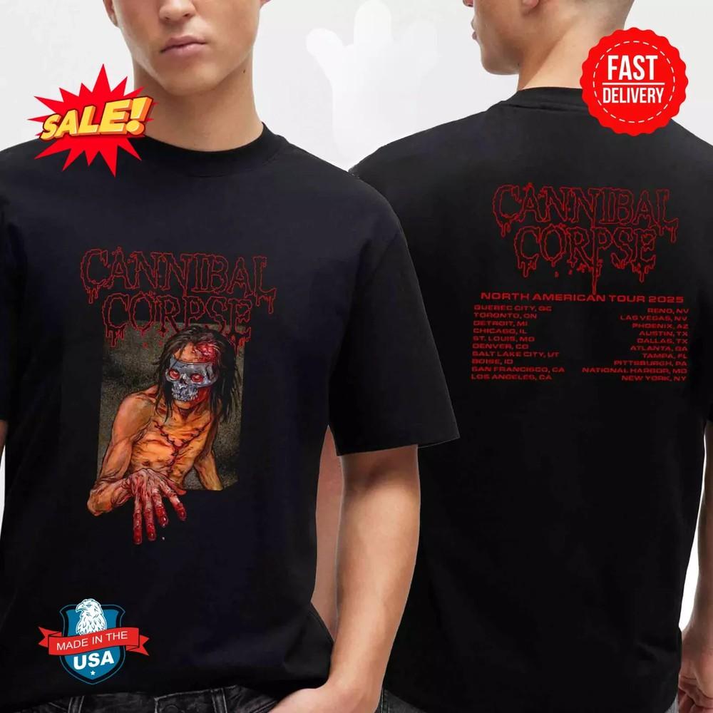 

Cannibal Corpse Head Wound 2025 Tour Dates Two Sided TShirt Unisex T-Shirt M