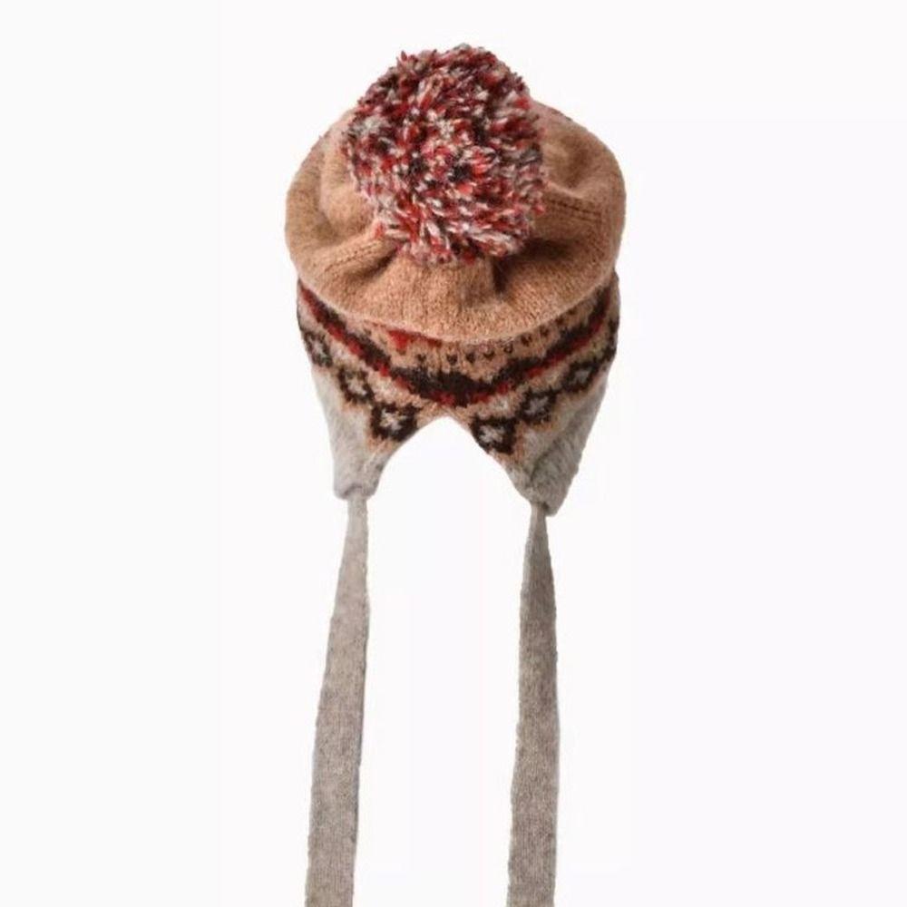 Pompom Warm Hat Windproof Ear Protection Hat Fashion Beanie Cap  Winter