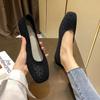 Damskie buty Beanie Damskie miękkie podeszwy Hollow Shallow Casual dzianinowe płaskie buty