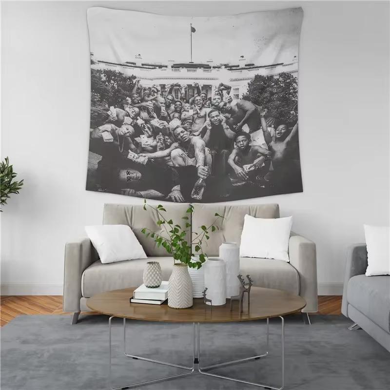 Jmg Household Supplies Unisex Kendrick Lamar To Pimp A Butterfly Decorative Wall Tapestry Room Decoration Items Home Decor Dorm Wall Hanging Banners Backdrop