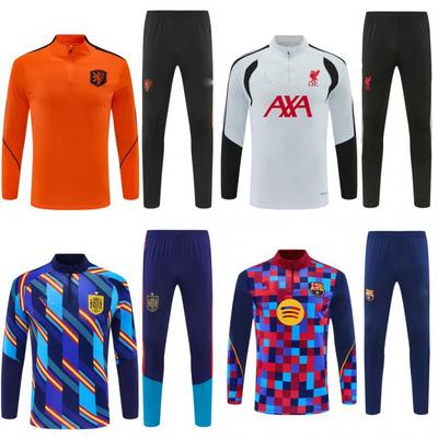 Kids Long Sleeve Training Jersey Football Team Sportswear Youth Athletic Top
