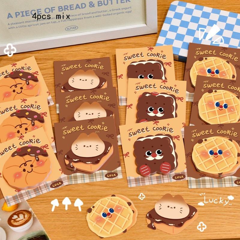 

Ins Cute Biscuits Food Games Notes for Students High Value Sticky Creative Special Shaped Messages Times Office School Supplies