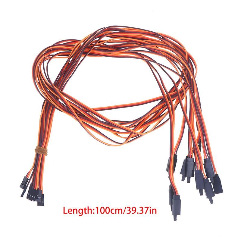 10Pcs Extension Lead Wire Cable 10-100CM Anti-Loose 60 Core Servo Male to Female Adapter For RC Model Aircraft