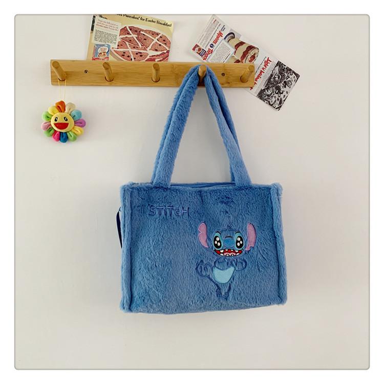 Tasche Tragetasche Plüsch Für Frauen Mit Reißverschluss Und Innentasche Tägliche Nutzung