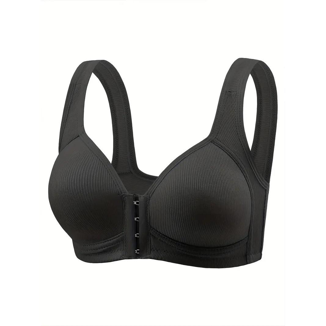 Front Closure Wireless Push Up Sports Bra For Women S