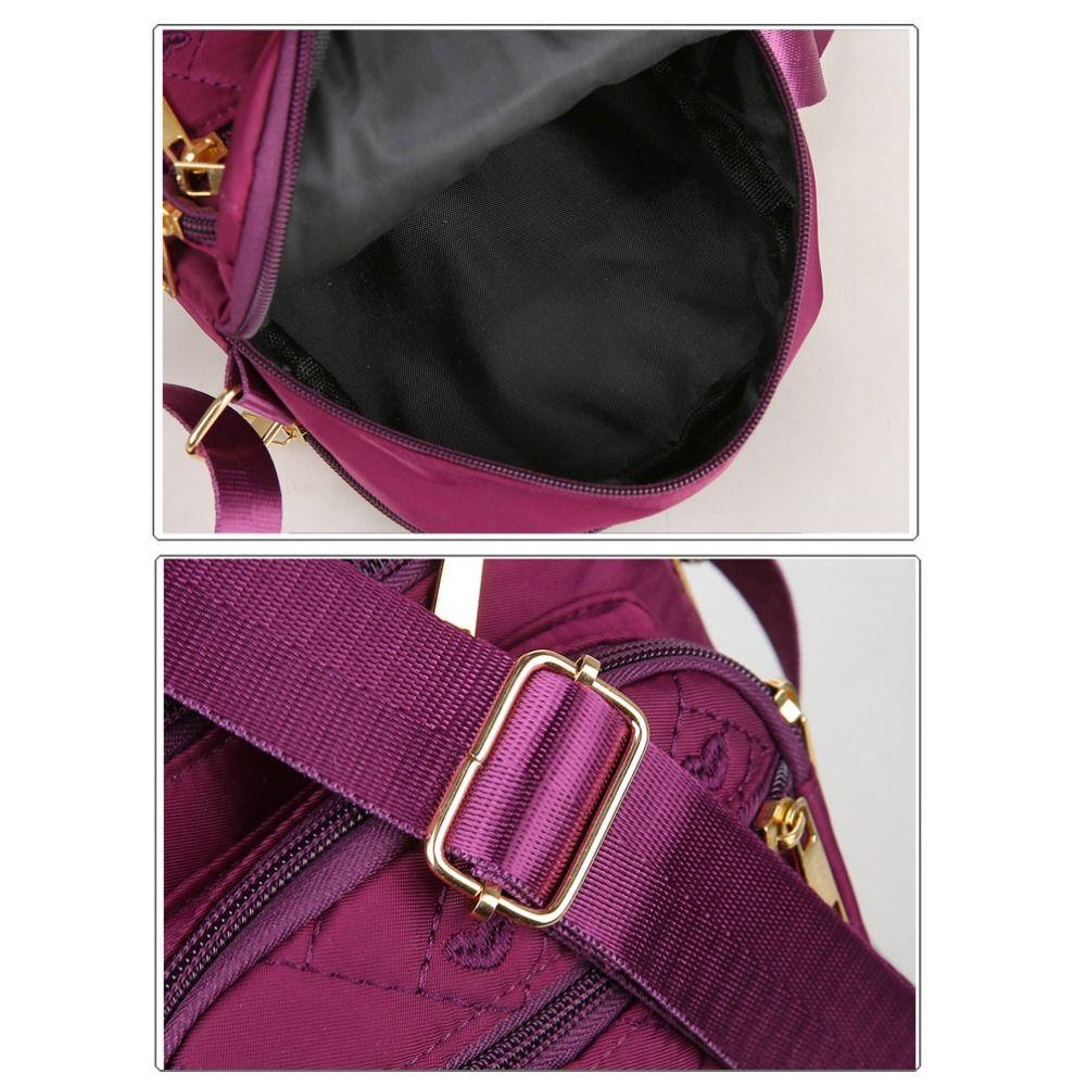 Five-layer Zipper Crossbody Bag Nylon Small Phone Bag Trendy Shoulder Bag  Cosmetic Bag
